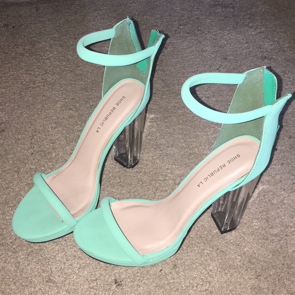 mint block heels